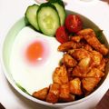 ちーたーんー's cooksnap of when they made ロコモコ風丼.