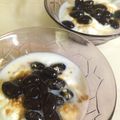 りりちぇり's cooksnap of when they made 黒豆でヨーグルト和パフェ風☆きな粉豆乳　.