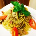ちゃたろ８１３'s cooksnap of when they made バジルとベーコンのパスタ.