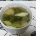 hozunyam's cooksnap of when they made 温かい！ﾈｷﾞとﾜｶﾒの生姜ｽｰﾌﾟ.