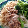 リラシャン's cooksnap of when they made まぜてのせるだけ！ぶっかけ納豆うどん.