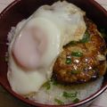 のりたんパパ's cooksnap of when they made 鶏むね肉のつくねバーグ丼♪.