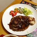 komutatata's cooksnap of when they made 牛ステーキ用☆赤ワインソース.