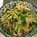 あやてら2570's cooksnap of when they made 小松菜ともやしと油揚げの炒め物.