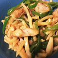 mii42313's cooksnap of when they made 安くても美味✿柔らか胸肉の青椒肉絲.