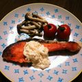 あきにゃんだ's cooksnap of when they made 鮭のムニエル☆手作りタルタルソースで☆.