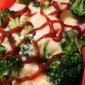 MegJpn's cooksnap of when they made ルクエ☆じゃが芋のケチャチーズのせ.