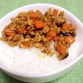 megufura's cooksnap of when they made 茄子とひき肉の(スピード！)ドライカレー.
