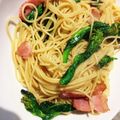 ねこ＊そら's cooksnap of when they made 春の旬の菜の花とベーコンのパスタ.