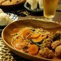Mi7kuma's cooksnap of when they made 肉団子と春菊、えのきのピリ辛味噌煮.