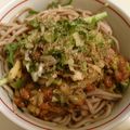 とまとま１０'s cooksnap of when they made ☆アボカド・岩のり・納豆・たこのパスタ☆.