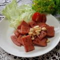 ☆むさし☆'s cooksnap of when they made 簡単♪厚切りハムのコロコロにんにく焼き.
