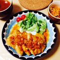 mamakko123's cooksnap of when they made 安くて手軽にジューシー♪鶏むね肉の油淋鶏.