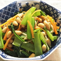 アユッキー☆'s cooksnap of when they made 小松菜とえのきと大豆の煮びたし.