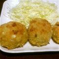 riszal's cooksnap of when they made 揚げないヘルシーメンチカツ.