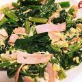 しみあお's cooksnap of when they made ほうれん草炒め(ハム、卵).