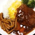 ayaakari's cooksnap of when they made ハヤシ？な煮込みハンバーグご飯と共に～.