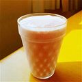 しじみごはん's cooksnap of when they made 簡単美味しく！豆乳苺スムージー♪.