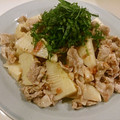 ゴミンラ's cooksnap of when they made 簡単！豚肉と筍のおかか梅炒め、大葉のせ.
