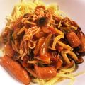 ひな☆日本茶's cooksnap of when they made きのことホールトマトで作ってみたパスタ.
