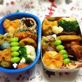 ソラン01's cooksnap of when they made 大人 キャラ弁 らぶりぃ弁当.