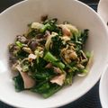 Giabbico's cooksnap of when they made 菜の花とウインナーの卵炒め.