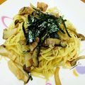 HIRO_0511's cooksnap of when they made ♡ｷﾉｺとﾍﾞ-ｺﾝの和風ﾊﾟｽﾀ♡.