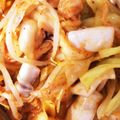 bamb00's cooksnap of when they made 簡単！いかとキャベツの味噌キムチ煮.