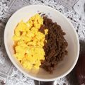 スヌーピーずん's cooksnap of when they made 豚挽肉で♪3色そぼろ丼.