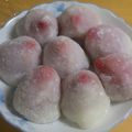 碧琥珀's cooksnap of when they made ひな祭りにも♡ピンク色なイチゴ大福♡.