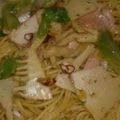 ニコニコハム's cooksnap of when they made 筍と春きゃべつの和風ペペロンチーノ.