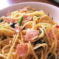 A♡gochan's cooksnap of when they made ☆ほうれん草とたまごとハムの春色パスタ☆.
