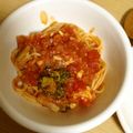 クックANLLO1☆'s cooksnap of when they made ピリ辛うま♪海老とアスパラのアラビアータ.