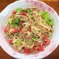 miLmal's cooksnap of when they made レモン醤油とにんにくで絶品✽冷製パスタ.
