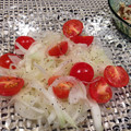miwayon's cooksnap of when they made トマトと新玉ねぎのマリネ風サラダ.