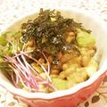 ともりん0203's cooksnap of when they made ワサビ醤油でアボカドの納豆和え.