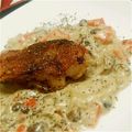 donc's cooksnap of when they made 白身魚のムニエル☆きのこクリームソース.