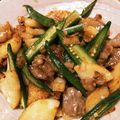 ジャム王子さん's cooksnap of when they made 超速！豚肉長いもオクラのめんつゆマヨ炒め.