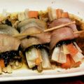 nerolincon's cooksnap of when they made レンジで簡単＊オシャレな大根ベーコン巻き.