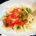 cookmoo17's cooksnap of when they made 簡単！1番おいしい♡トマトソースパスタ.