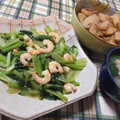 よちりん's cooksnap of when they made えびと小松菜のマヨ炒め.