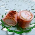 赤い電話's cooksnap of when they made お弁当おかず☆ちくわカニカマベーコン巻☆.