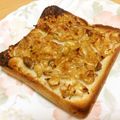 ＊実月＊'s cooksnap of when they made 絶品！酒かすの椎茸と白葱トースト.