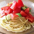 chiichan13's cooksnap of when they made レモン風味トマトとアボガド冷製パスタ.