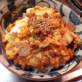 まひなこ's cooksnap of when they made 簡単ランチ☆豚キムチに納豆と卵★丼も～.