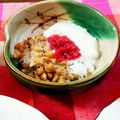 SP♪'s cooksnap of when they made 納豆＆長いもとろろ★梅肉が決め手★.