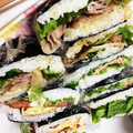 may♡'s cooksnap of when they made 豚の生姜焼きと薬味のおにぎらず☆.