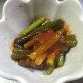 howawa39's cooksnap of when they made にんにくの芽のピリ辛漬け（すき家風）.