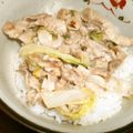◆ヴァンペコ◆'s cooksnap of when they made 白菜と豚肉のガリバタ丼.