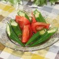 ぽっぽぺぺ's cooksnap of when they made おもてなし♪オクラ×トマト～レモンソース.